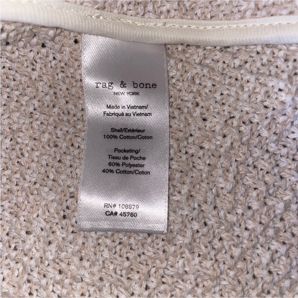 NWT $595 Rag & Bone Ecru Slade Textured Blazer with Gold Buttons - Picture 6 of 11